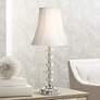Bohemian Clear Stacked Glass Table Lamp in scene