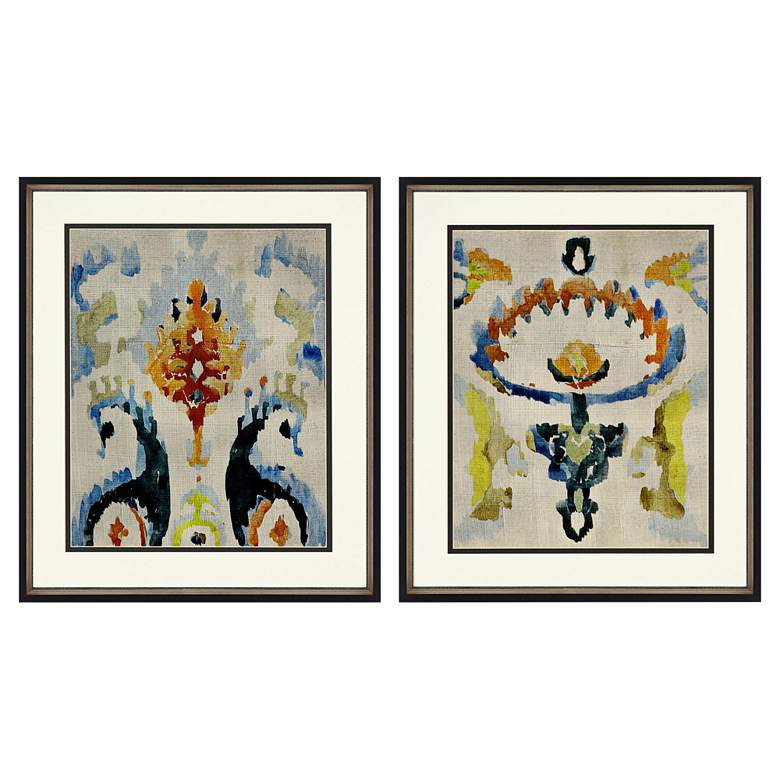 Image 2 Bohemian Ikat II 27" High 2-Piece Framed Giclee Wall Art Set