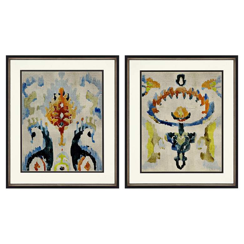 Image 2 Bohemian Ikat II 27 inch High 2-Piece Framed Giclee Wall Art Set