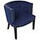 Bohemian Rich Marine Blue Velvet Barrel Chair