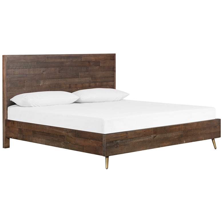 Image 1 Bohemian Rustic Wood King Bed