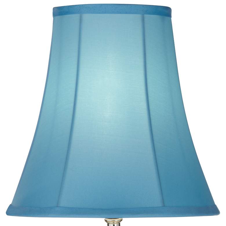Bohemian Teal Blue and Colored Stacked Glass Table Lamp more views