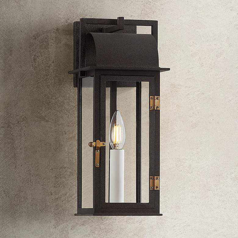 Image 1 Bohen 14 3/4" High French Iron Outdoor Wall Light