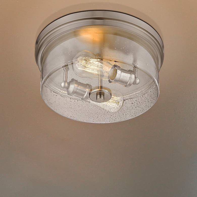 Image 2 Bohin 13" Wide Brushed Nickel 2-Light Ceiling Light