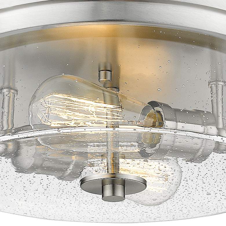 Image 4 Bohin 13" Wide Brushed Nickel 2-Light Ceiling Light more views