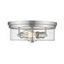 5_Bohin 13" Wide Brushed Nickel 2-Light Ceiling Light more views