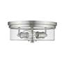 Bohin 13" Wide Brushed Nickel 2-Light Ceiling Light in scene