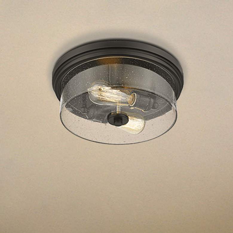 Image 2 Bohin 13" Wide Matte Black 2-Light Ceiling Light