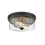 7_Bohin 13" Wide Matte Black 2-Light Ceiling Light more views