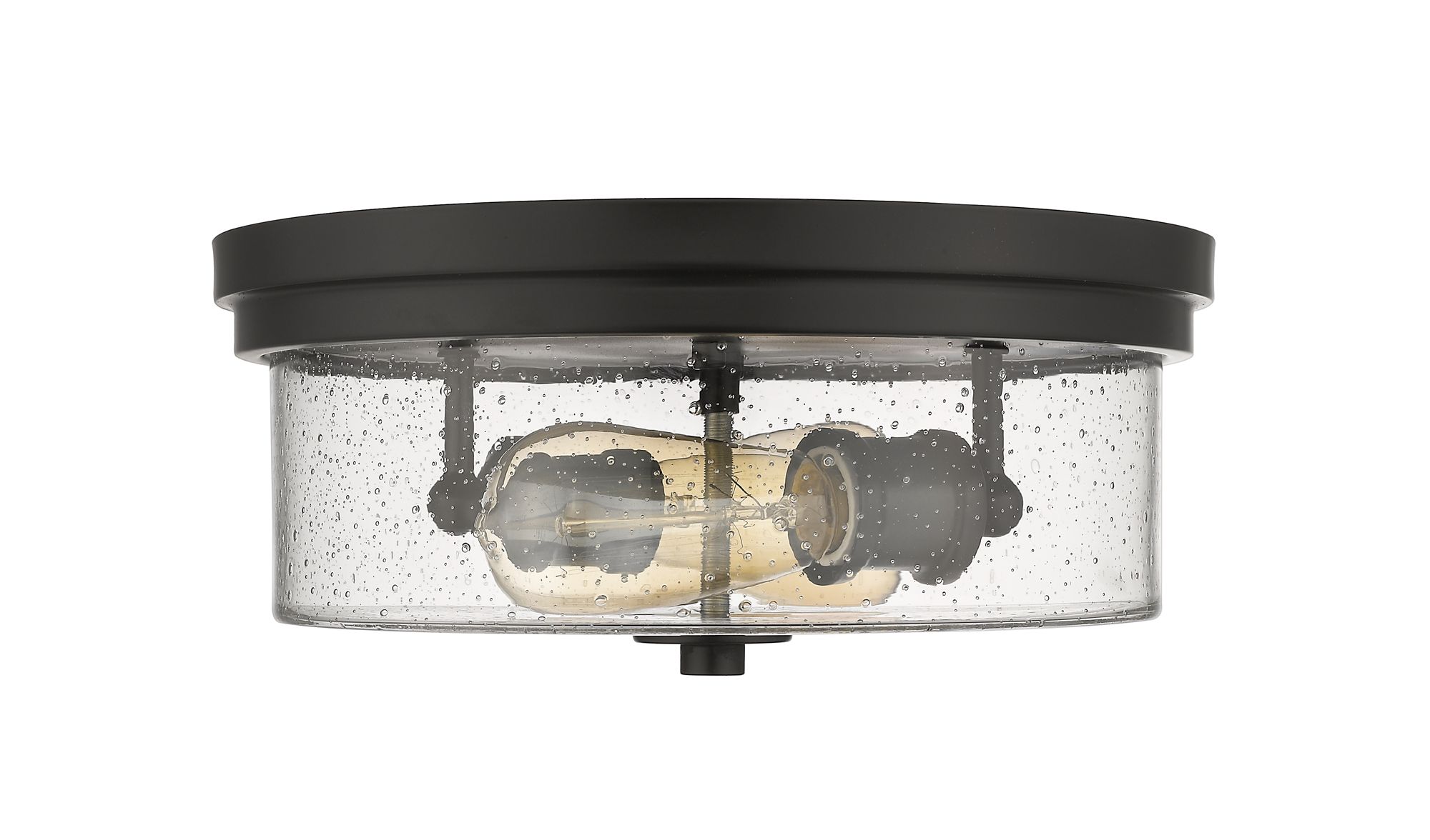 Bohin 13" Wide Matte Black 2-Light Ceiling Light in scene