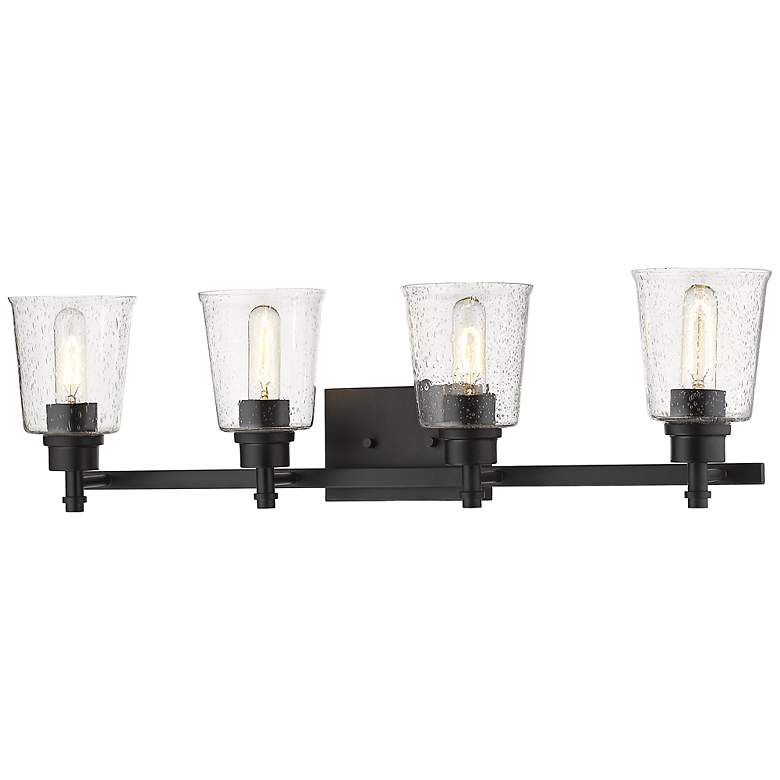 Image 3 Bohin 32" Wide Matte Black 4-Light Vanity Bath Light