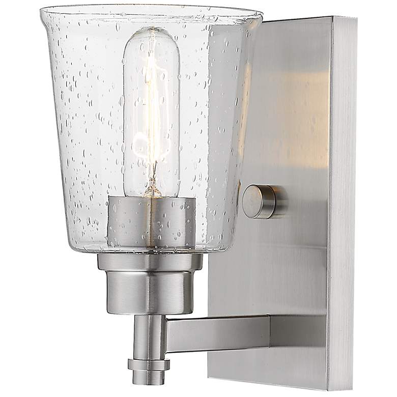 Image 2 Bohin 8 1/2" High Brushed Nickel Wall Sconce