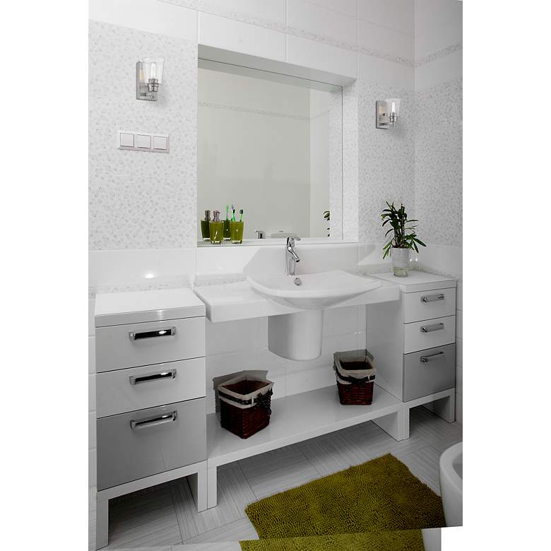 Image 3 Bohin 8 1/2" High Brushed Nickel Wall Sconce more views