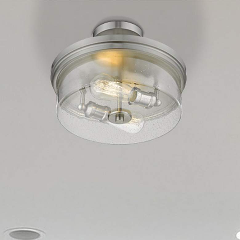Image 1 Bohin by Z-Lite Brushed Nickel 2 Light Semi Flush Mount