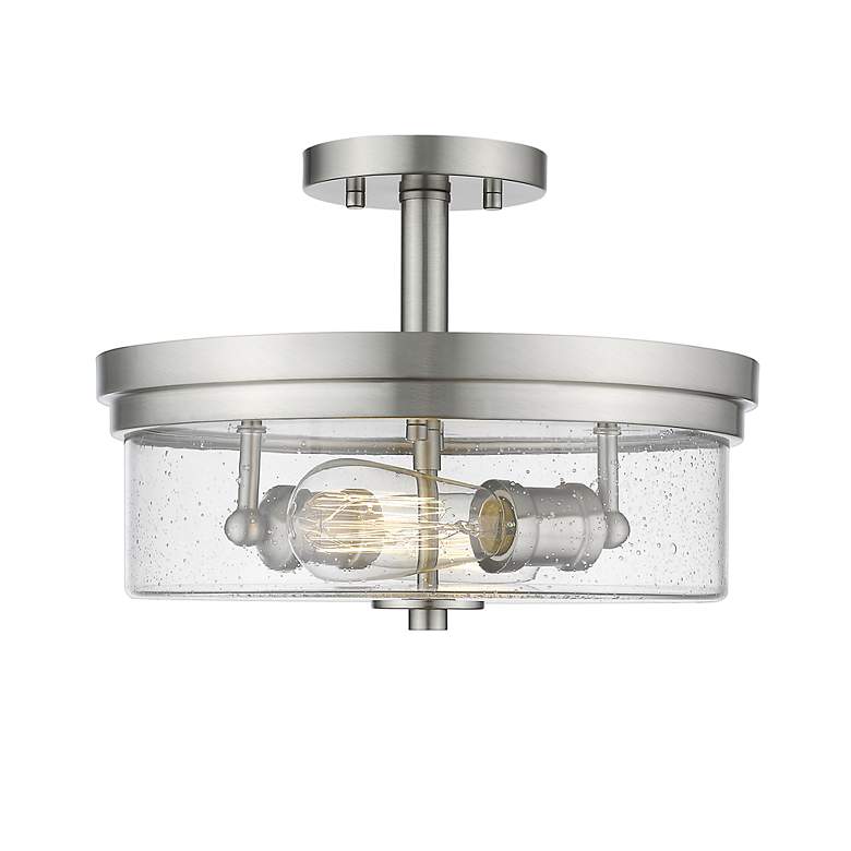 Image 4 Bohin by Z-Lite Brushed Nickel 2 Light Semi Flush Mount more views