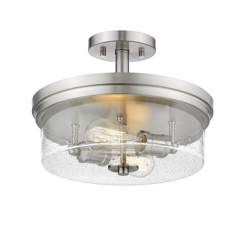 Image 7 Bohin by Z-Lite Brushed Nickel 2 Light Semi Flush Mount more views