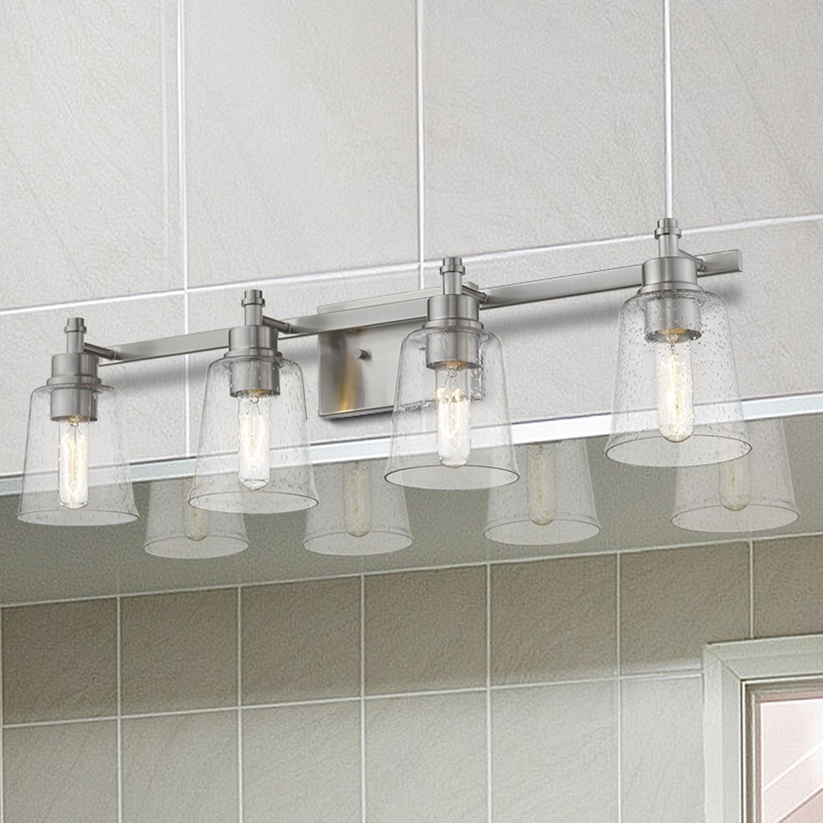 Image 2 Bohin by Z-Lite Brushed Nickel 32 inch 4 Light Vanity more views