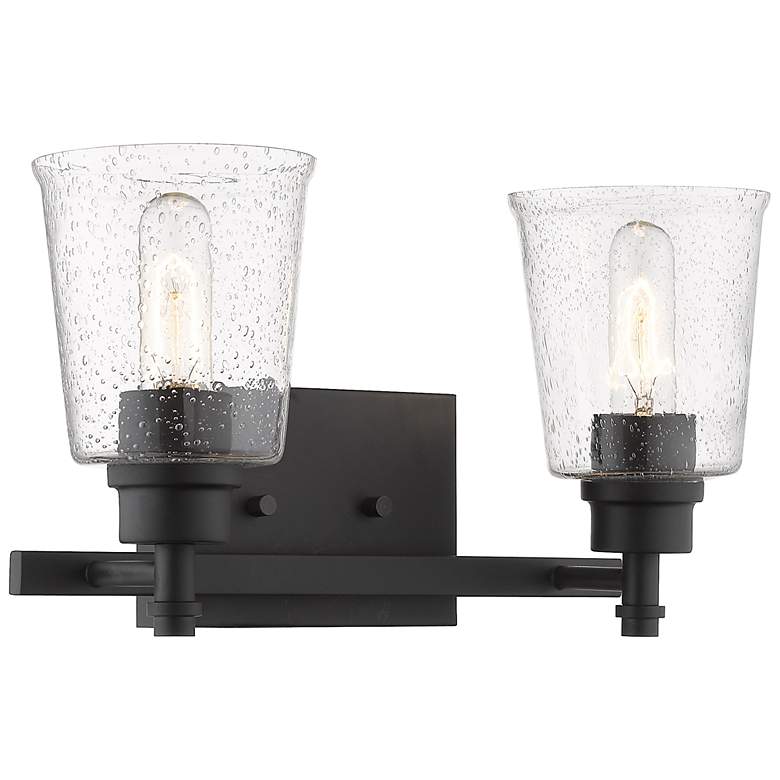 Image 1 Bohin by Z-Lite Matte Black 2 Light Vanity