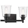 Bohin by Z-Lite Matte Black 2 Light Vanity