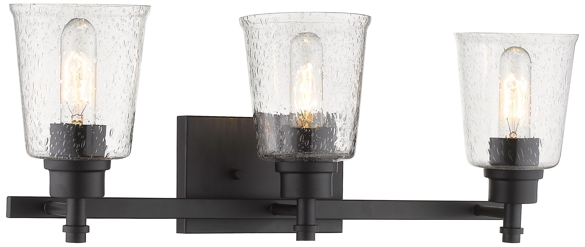 Bohin by Z-Lite Matte Black 24 inch 3 Light Vanity