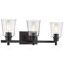 Bohin by Z-Lite Matte Black 3 Light Vanity