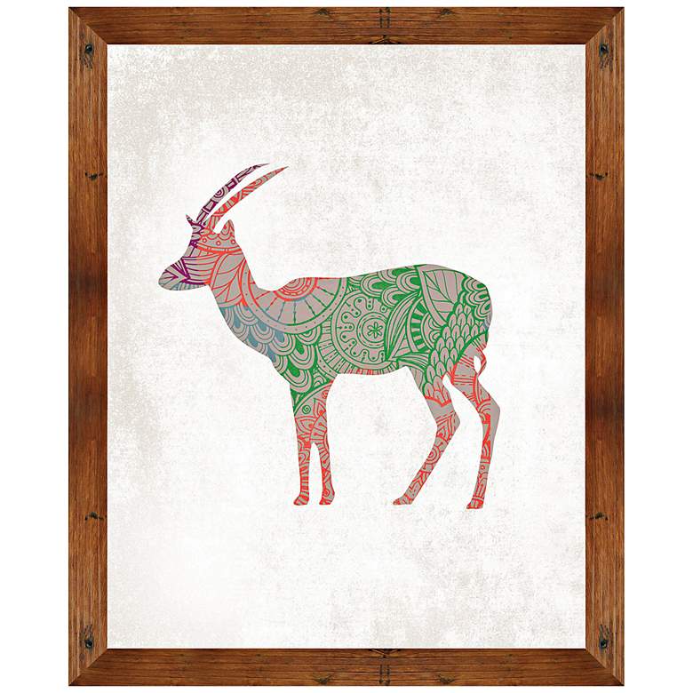 Image 1 Boho Antelope 22 inch High Framed Giclee Wall Art