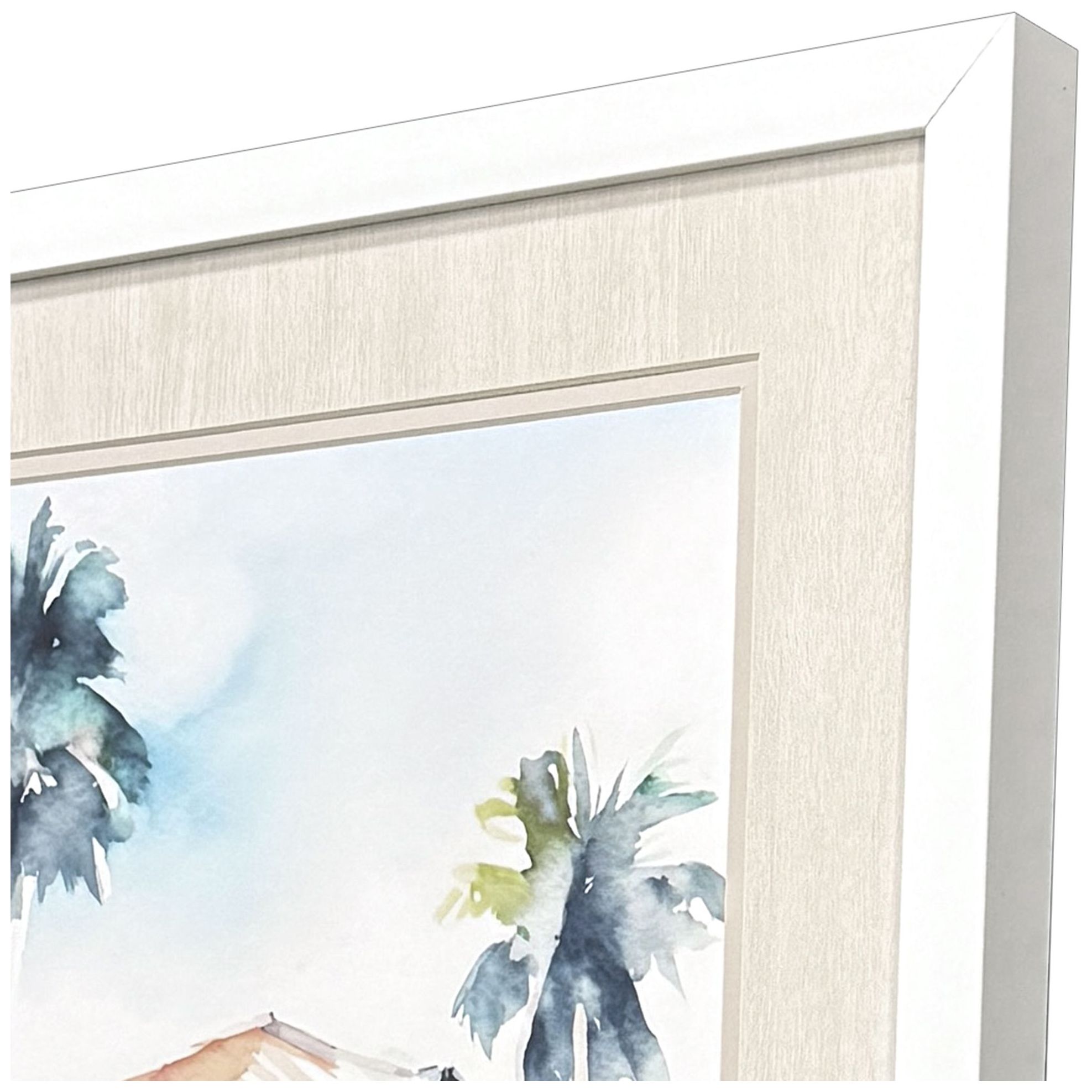 Image 3 Boho Beachy Blue 17"W x 27"H Coastal Framed Art more views
