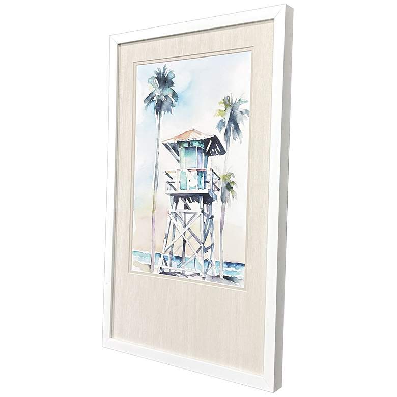 Image 2 Boho Beachy Blue 17"W x 27"H Coastal Framed Art more views