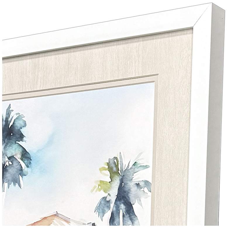 Image 3 Boho Beachy Blue 17"W x 27"H Coastal Framed Art more views