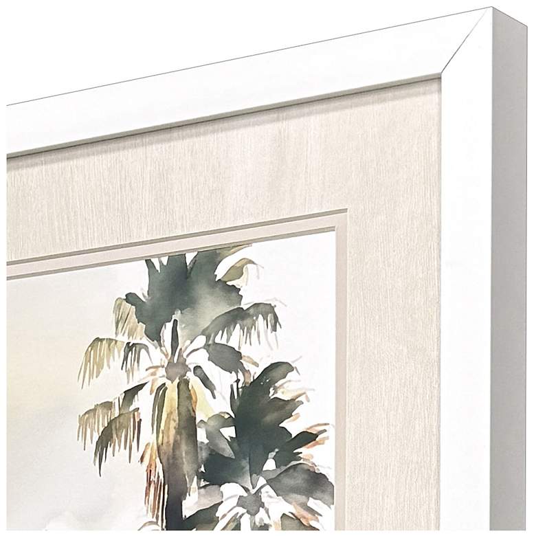 Image 3 Boho Beachy Green 17"W x 27"H Coastal Framed Art more views