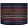 Boho Multi-Color Striped Drum Lamp Shade 15x15x11 (Spider)
