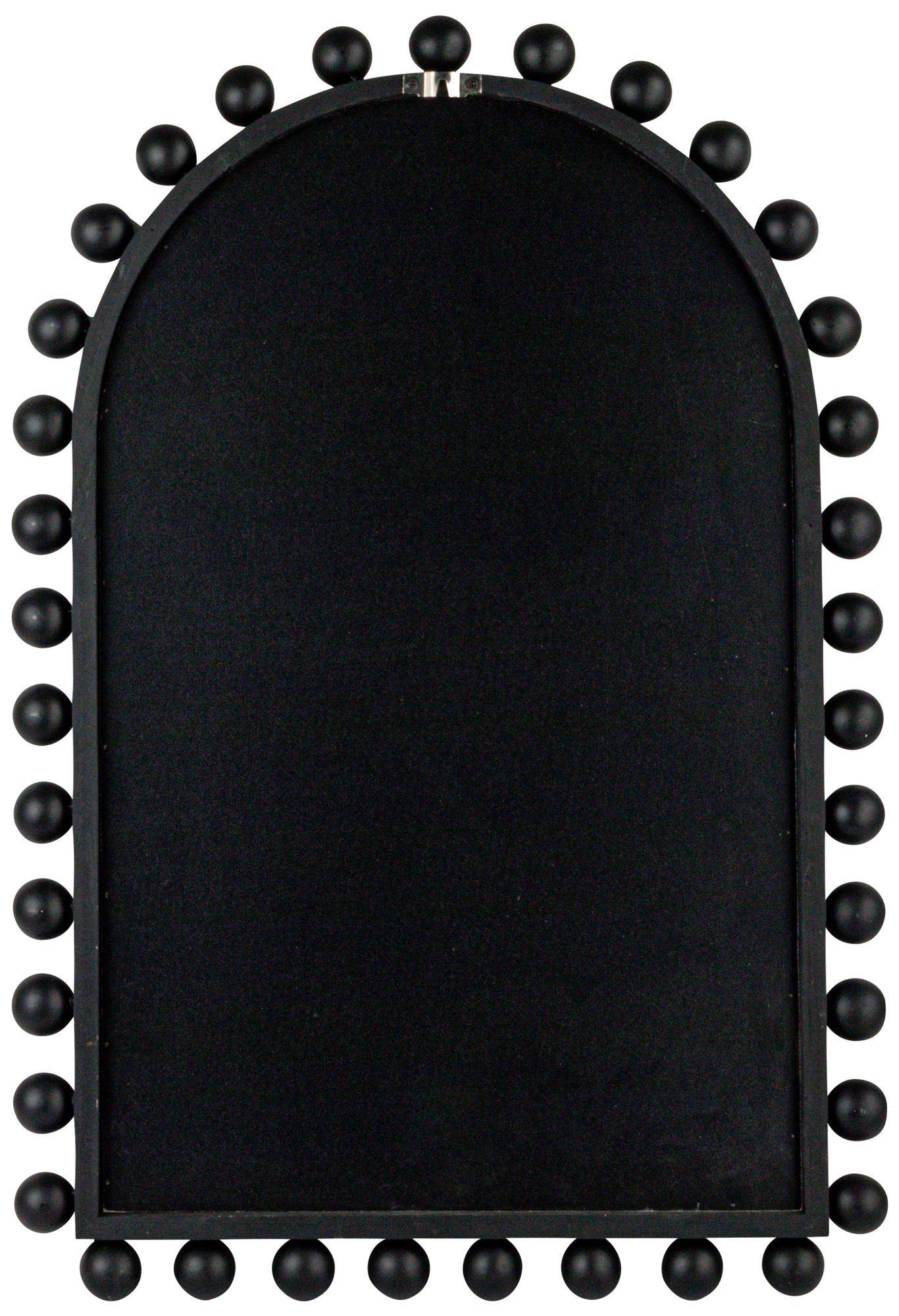 Image 4 Boho-Southwestern Black Firwood Arched Wall Mirror, Black more views