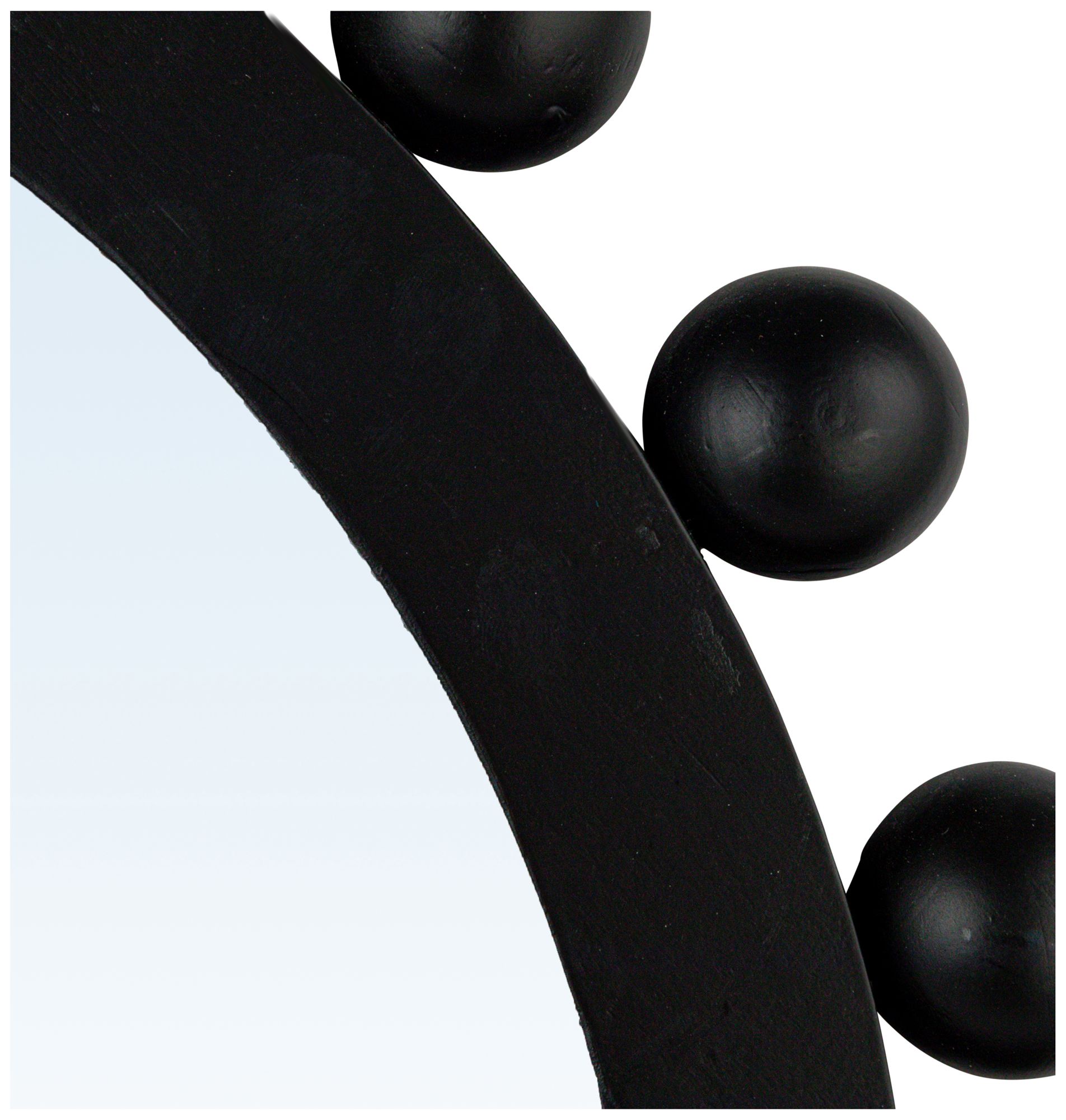 Image 5 Boho-Southwestern Black Firwood Arched Wall Mirror, Black more views