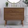 Thumbnail2 of Boise 36" Wide Walnut Brown 2-Drawer Single Sink Vanity