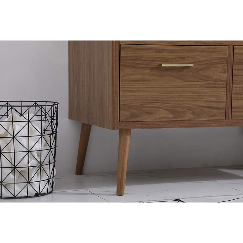 Image 5 Boise 42"W Walnut Brown 2-Drawer Single Sink Bathroom Vanity more views