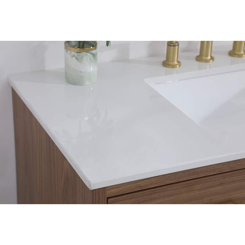 Image 6 Boise 42"W Walnut Brown 2-Drawer Single Sink Bathroom Vanity more views