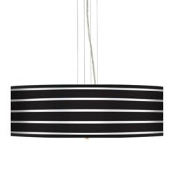 Bold Black Stripe 24&quot; Wide 4-Light Pendant Chandelier