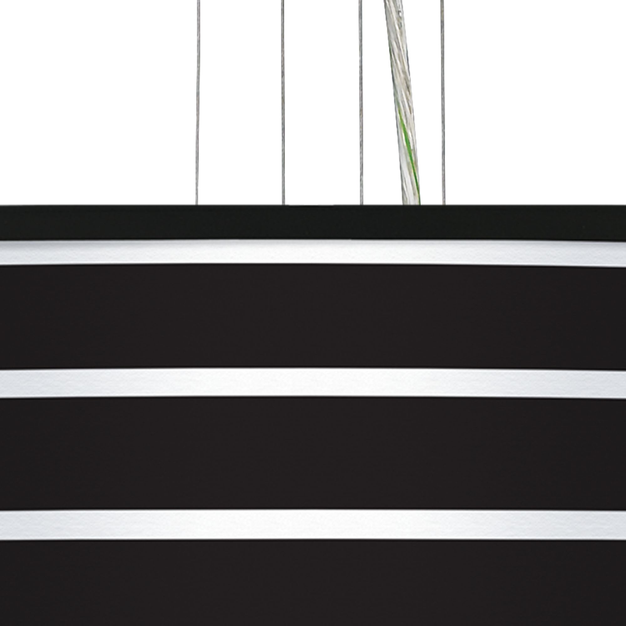 Thumbnail2 of Bold Black Stripe 24" Wide 4-Light Pendant Chandelier more views