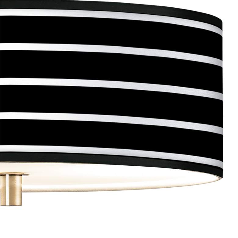 Image 2 Bold Black Stripe Giclee 14 inch Wide Ceiling Light more views