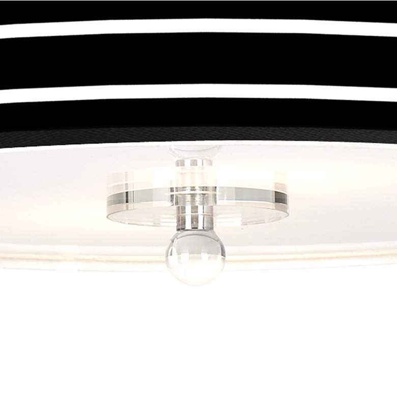 Image 3 Bold Black Stripe Giclee 16" Wide Semi-Flush Ceiling Light more views
