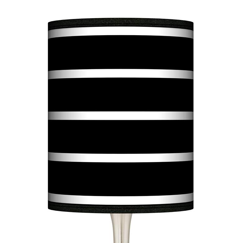 Image 2 Bold Black Stripe Giclee Droplet Modern Table Lamps Set of 2 more views
