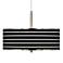 Bold Black Stripe Giclee Glow 16" Wide Pendant Light