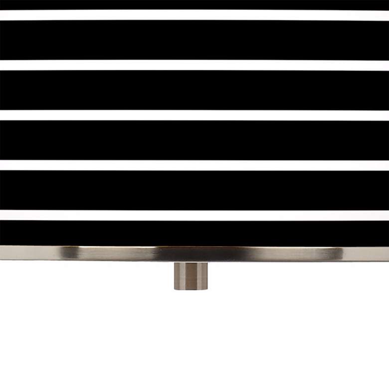 Image 2 Bold Black Stripe Giclee Glow 16" Wide Pendant Light more views