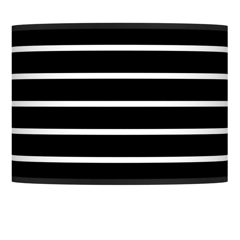 Image 1 Bold Black Stripe Giclee Glow Modern Lamp Shade 13.5x13.5x10 (Spider)