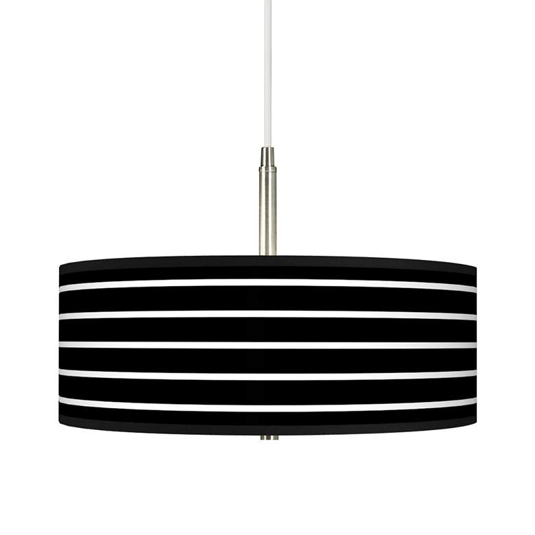 Image 1 Bold Black Stripe Giclee Pendant Chandelier