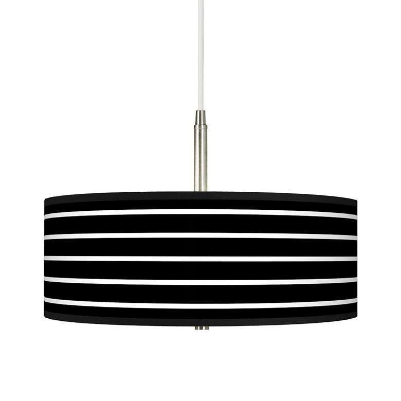 Image 2 Bold Black Stripe Giclee Pendant Chandelier