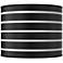 Bold Black Stripe Giclee Round Drum Lamp Shade 14x14x11 (Spider)