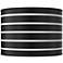 Bold Black Stripe Giclee Round Drum Lamp Shade 15.5x15.5x11 (Spider)