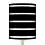 Bold Black Stripe Giclee Shade Droplet Modern Table Lamp