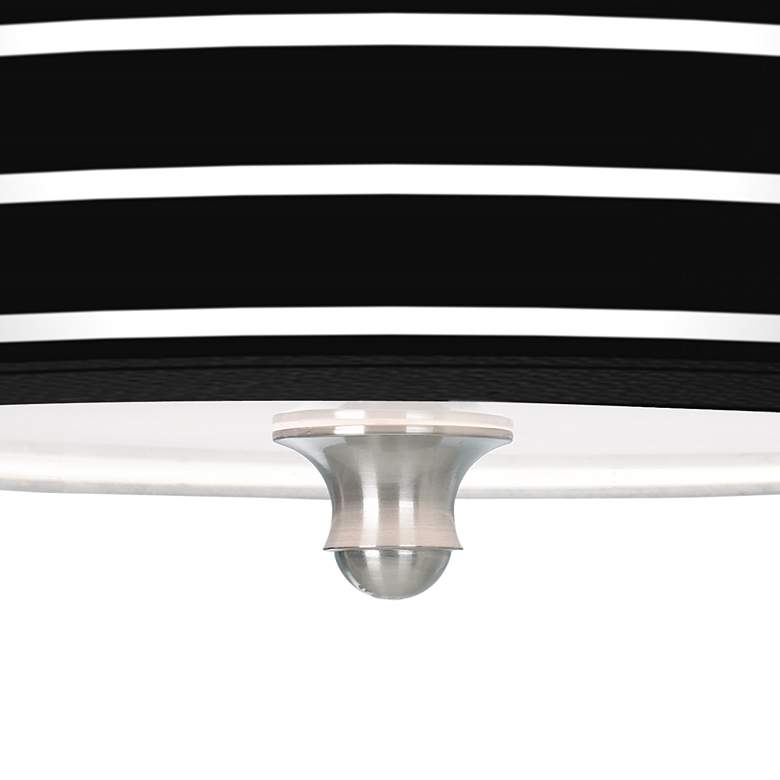 Image 3 Bold Black Stripe Tapered Drum Giclee Ceiling Light more views